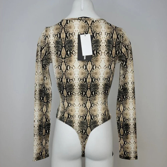 Fashion Nova Snake Print Bodysuit - Picture 3 of 3